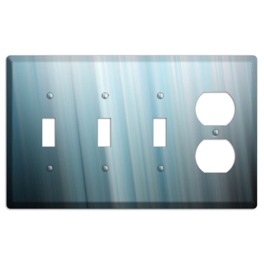 Dusty Blue Ray of Light 3 Toggle / Duplex Wallplate