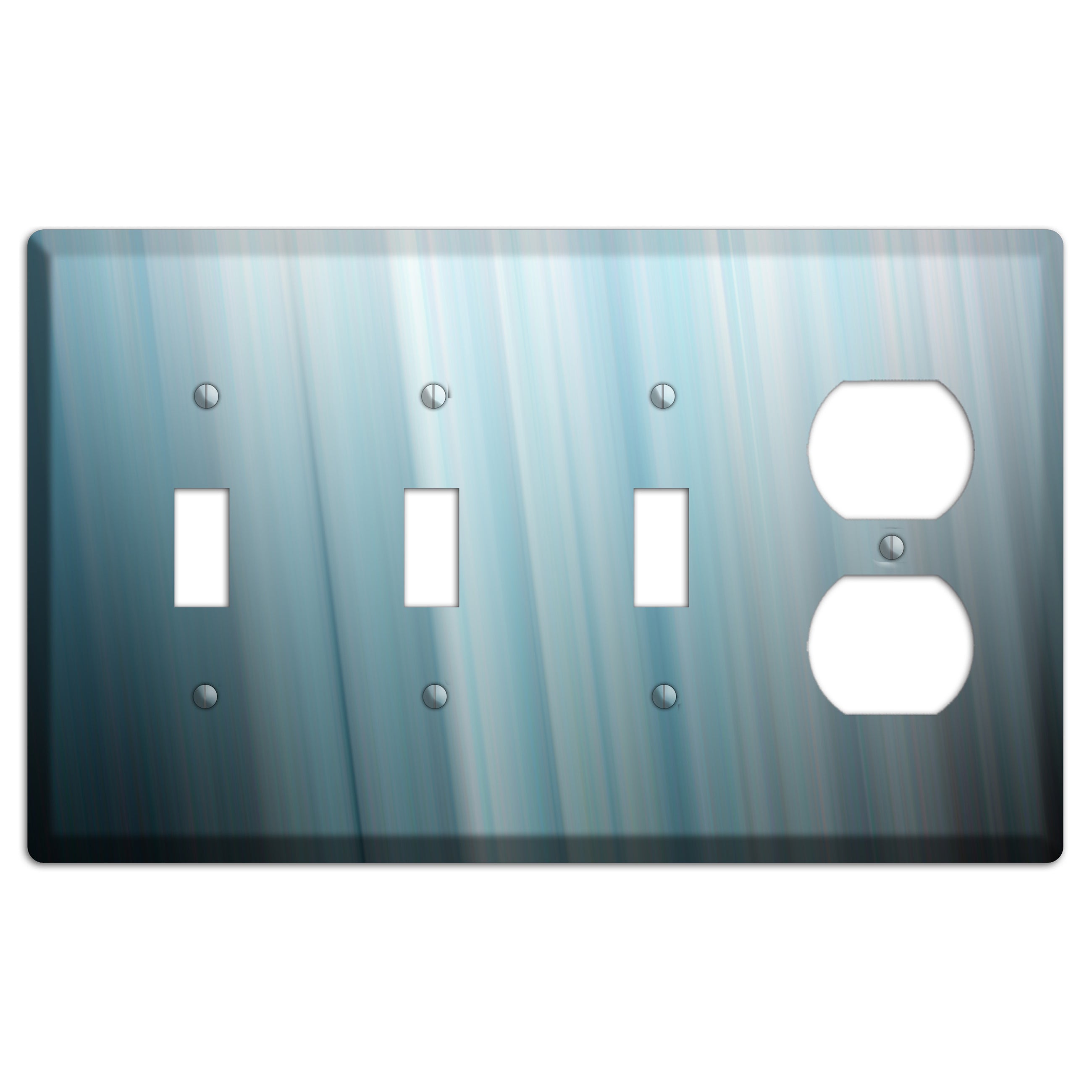 Dusty Blue Ray of Light 3 Toggle / Duplex Wallplate