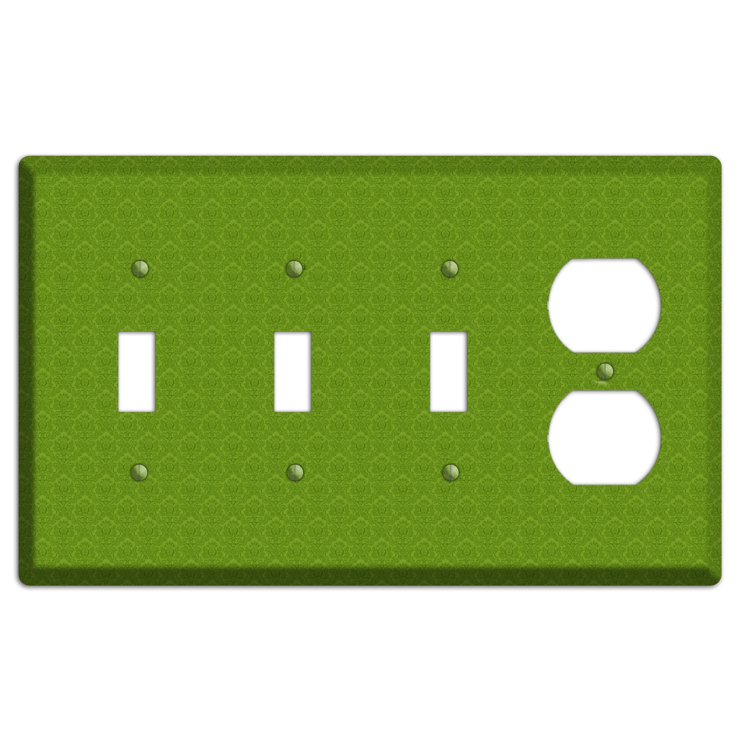 Green Cartouche 3 Toggle / Duplex Wallplate