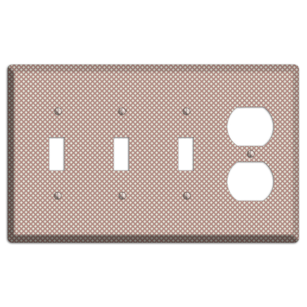 Light Brown and Beige Diamonds 3 Toggle / Duplex Wallplate
