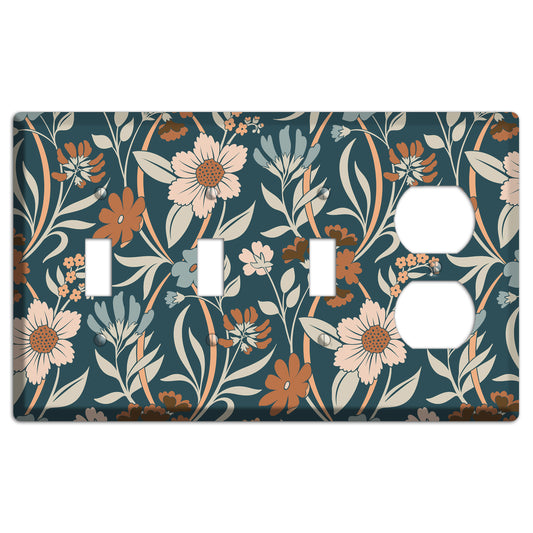 Summer Floral 1 3 Toggle / Duplex Wallplate