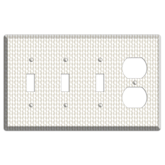 Simple Scandanavian Style C 3 Toggle / Duplex Wallplate