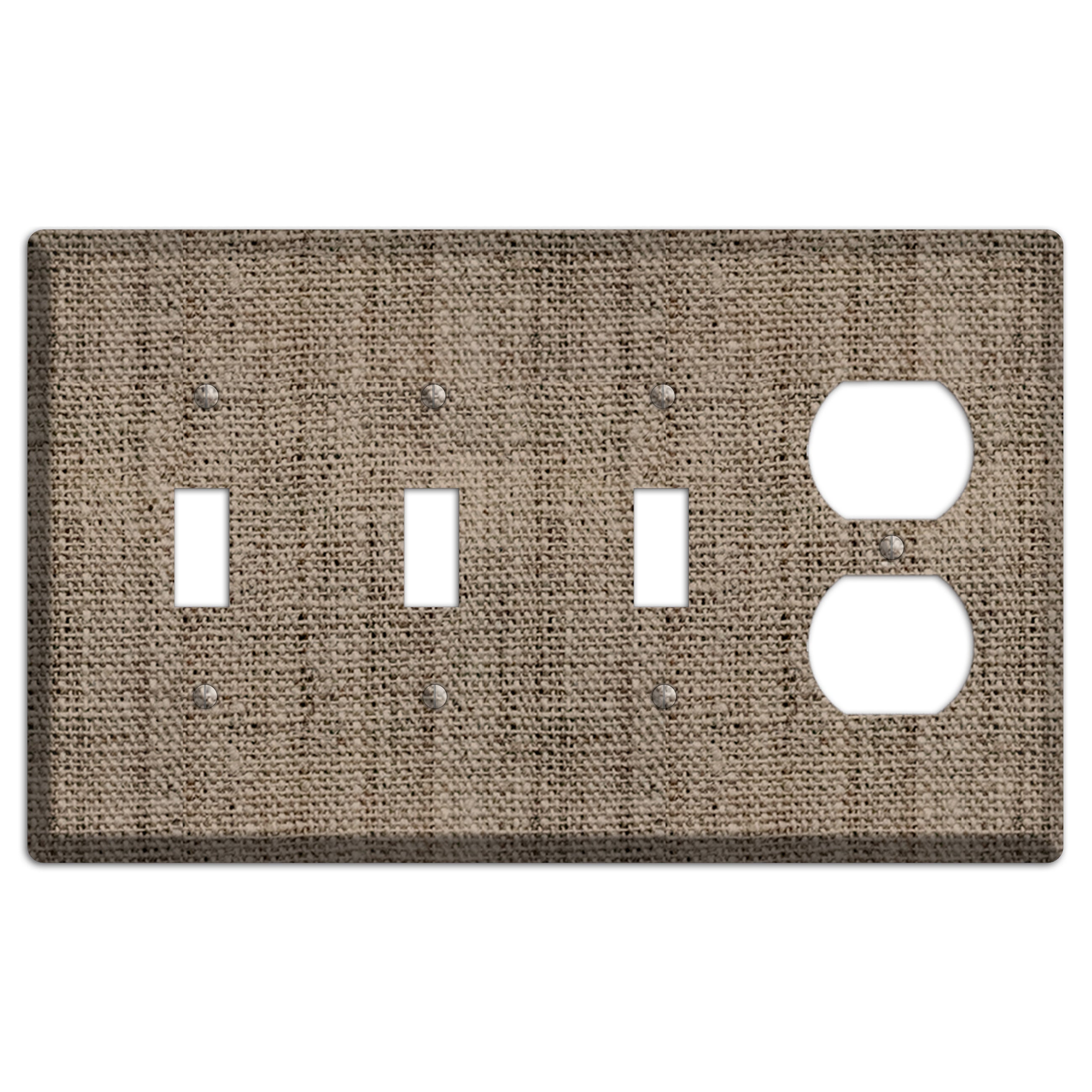 Sand Dune Burlap 3 Toggle / Duplex Wallplate