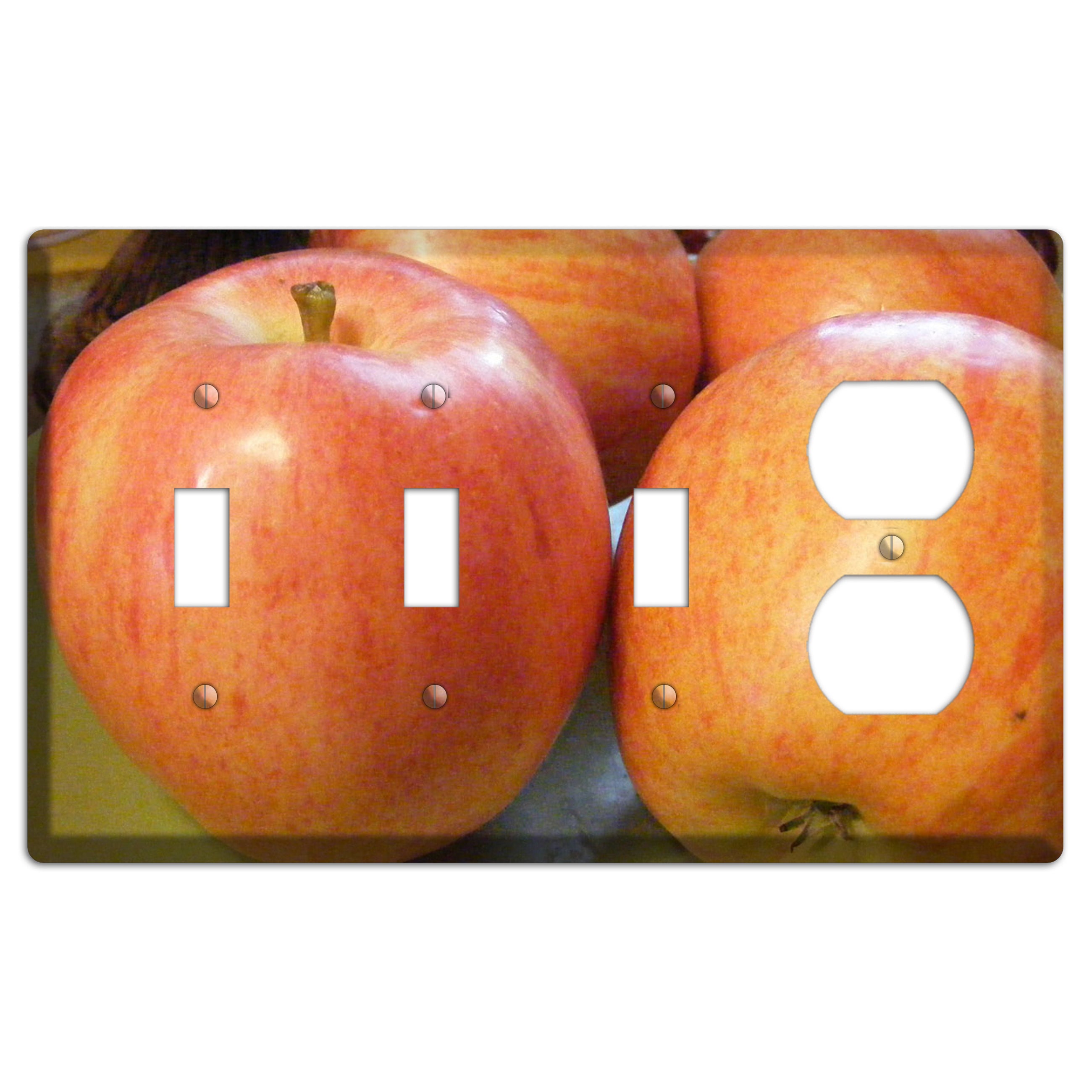 Large Apple 3 Toggle / Duplex Wallplate