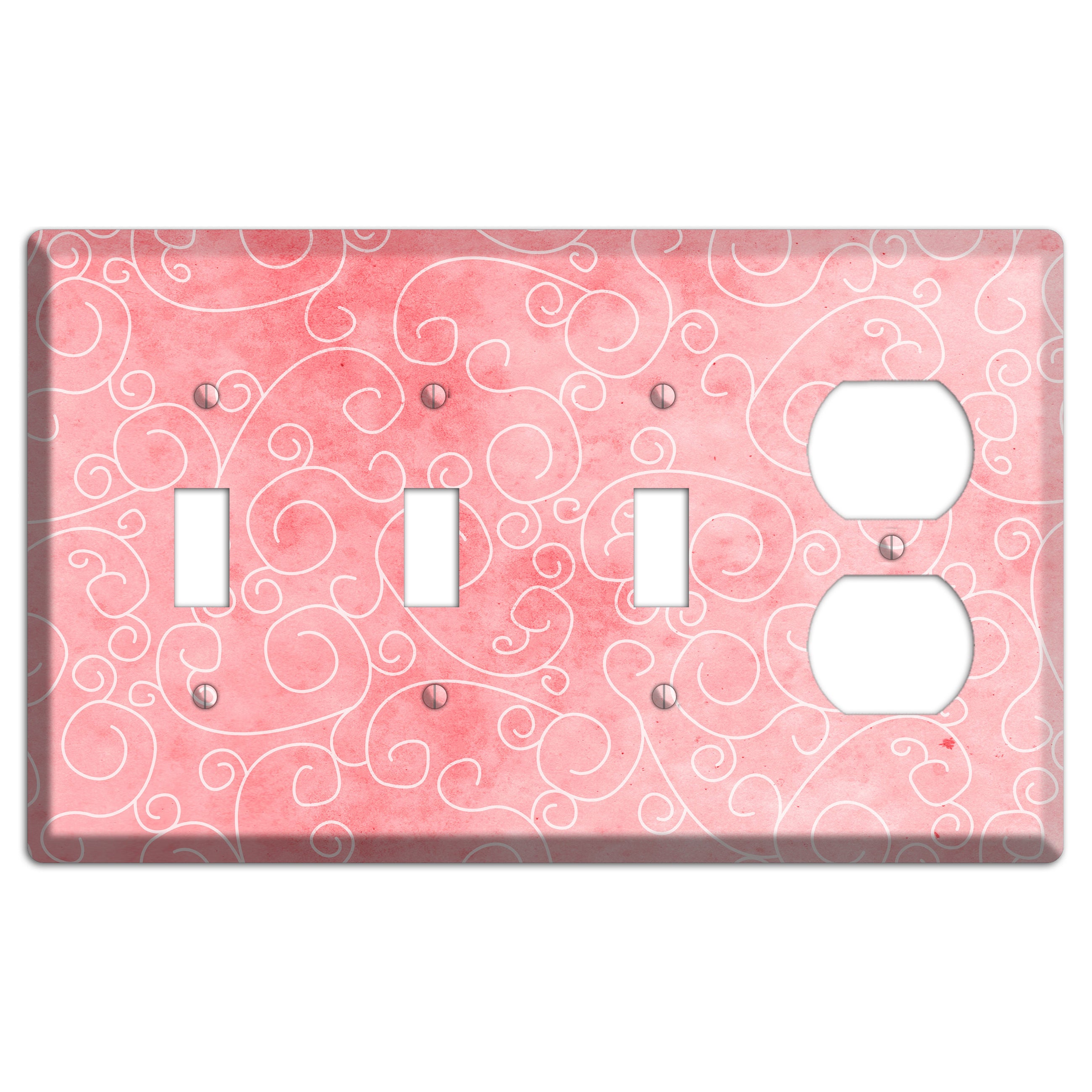 Azalea Soft Coral 3 Toggle / Duplex Wallplate