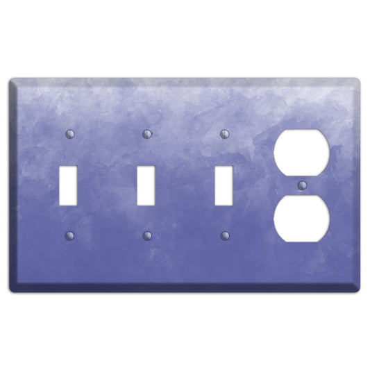 Blue Ombre 3 Toggle / Duplex Wallplate