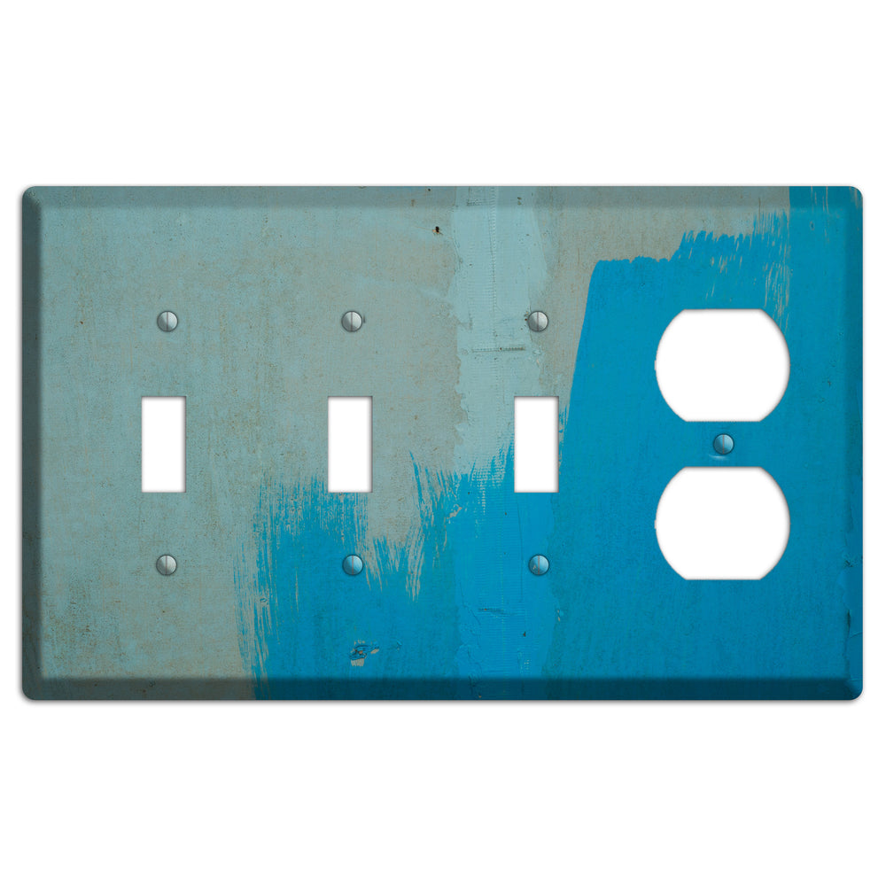Blue Concrete 3 Toggle / Duplex Wallplate