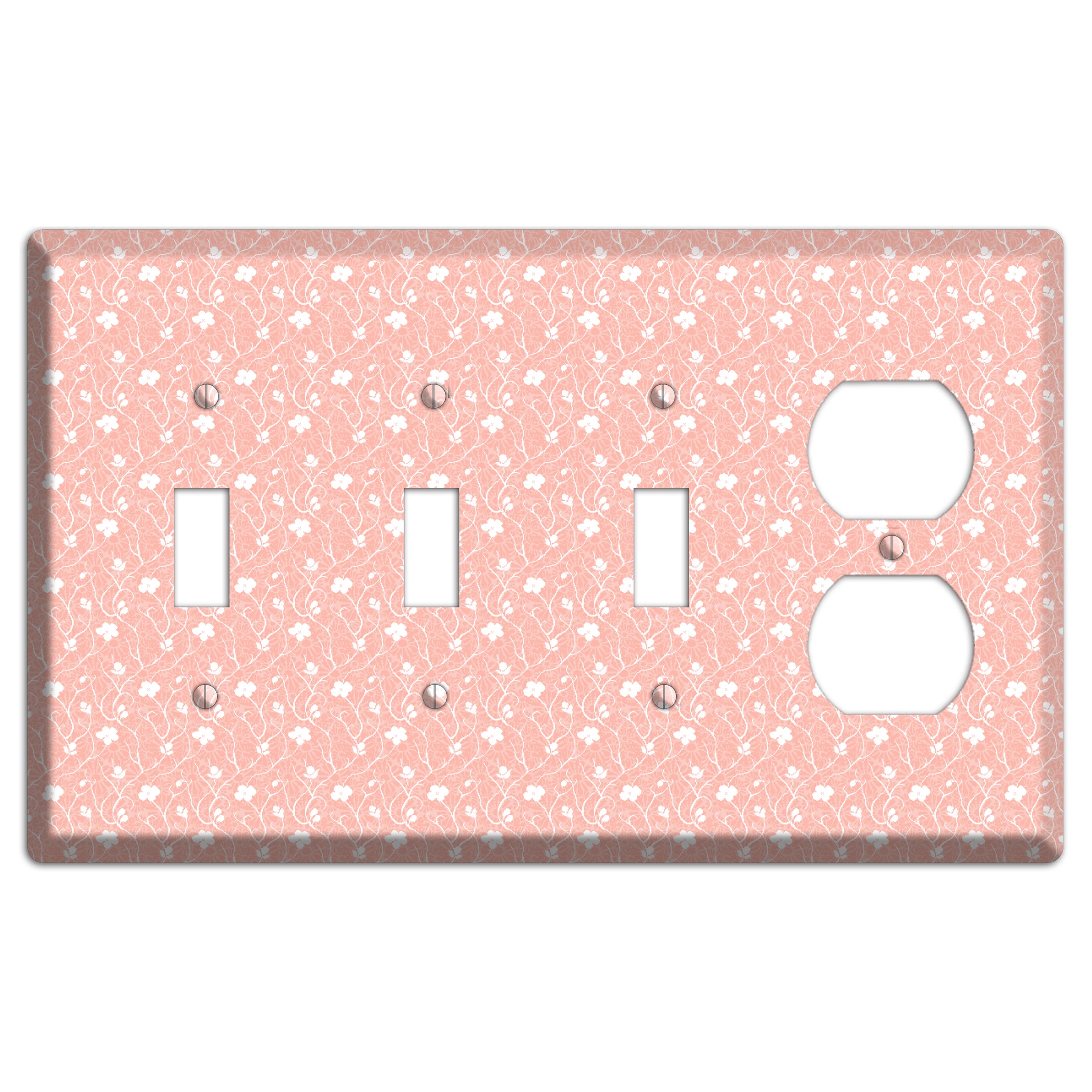 Salmon Sprig 3 Toggle / Duplex Wallplate
