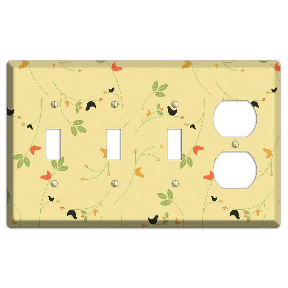 Delicate Yellow Flowers 3 Toggle / Duplex Wallplate