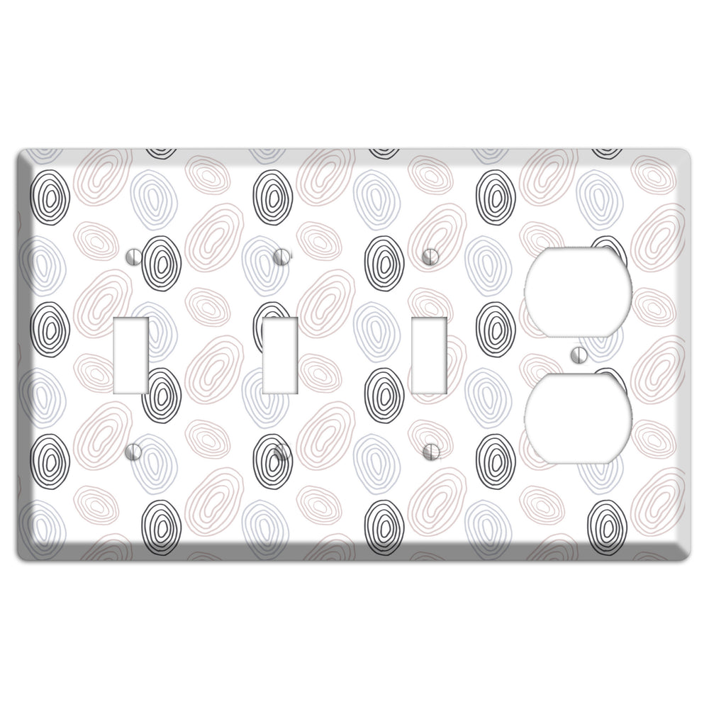 Abstract 4 3 Toggle / Duplex Wallplate