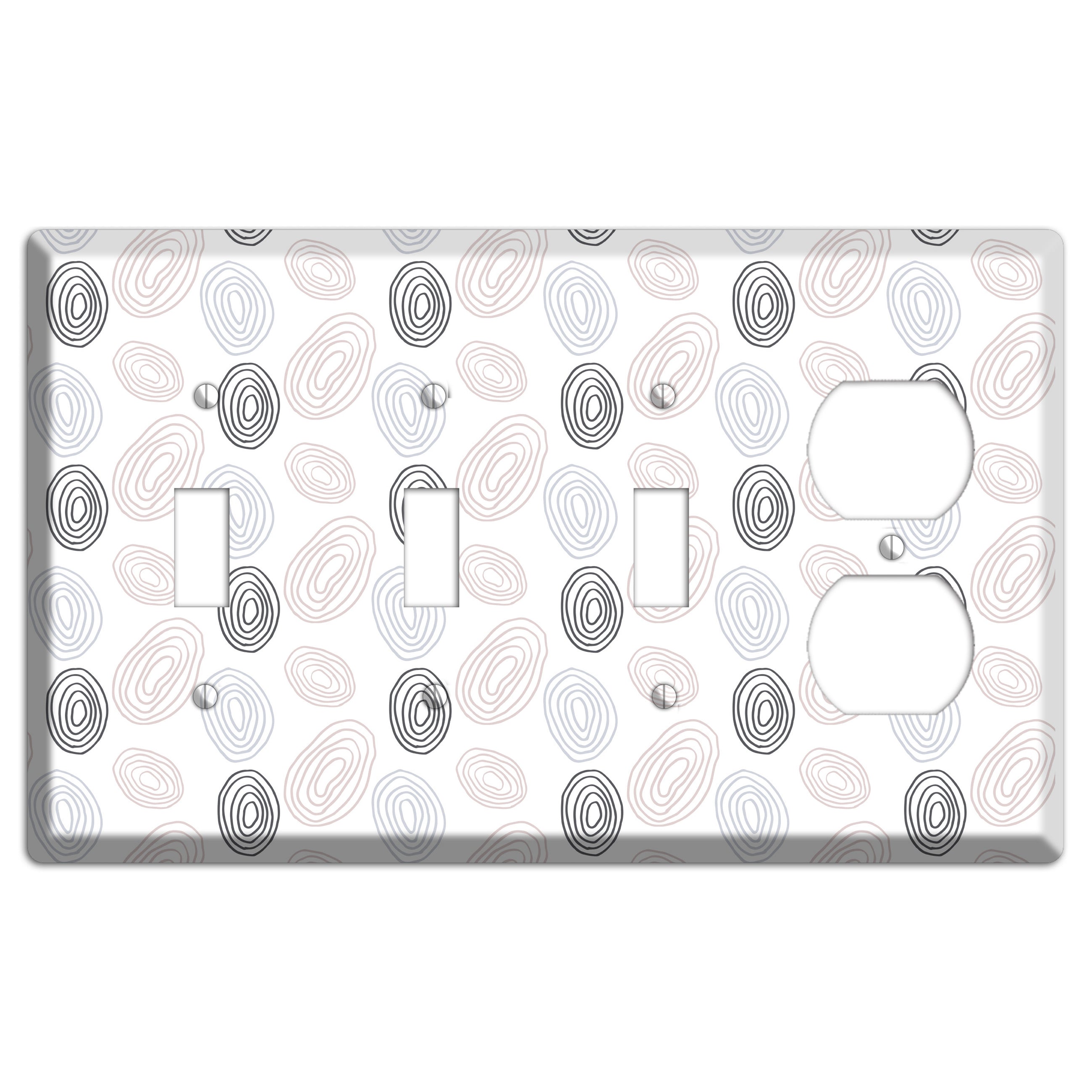 Abstract 4 3 Toggle / Duplex Wallplate