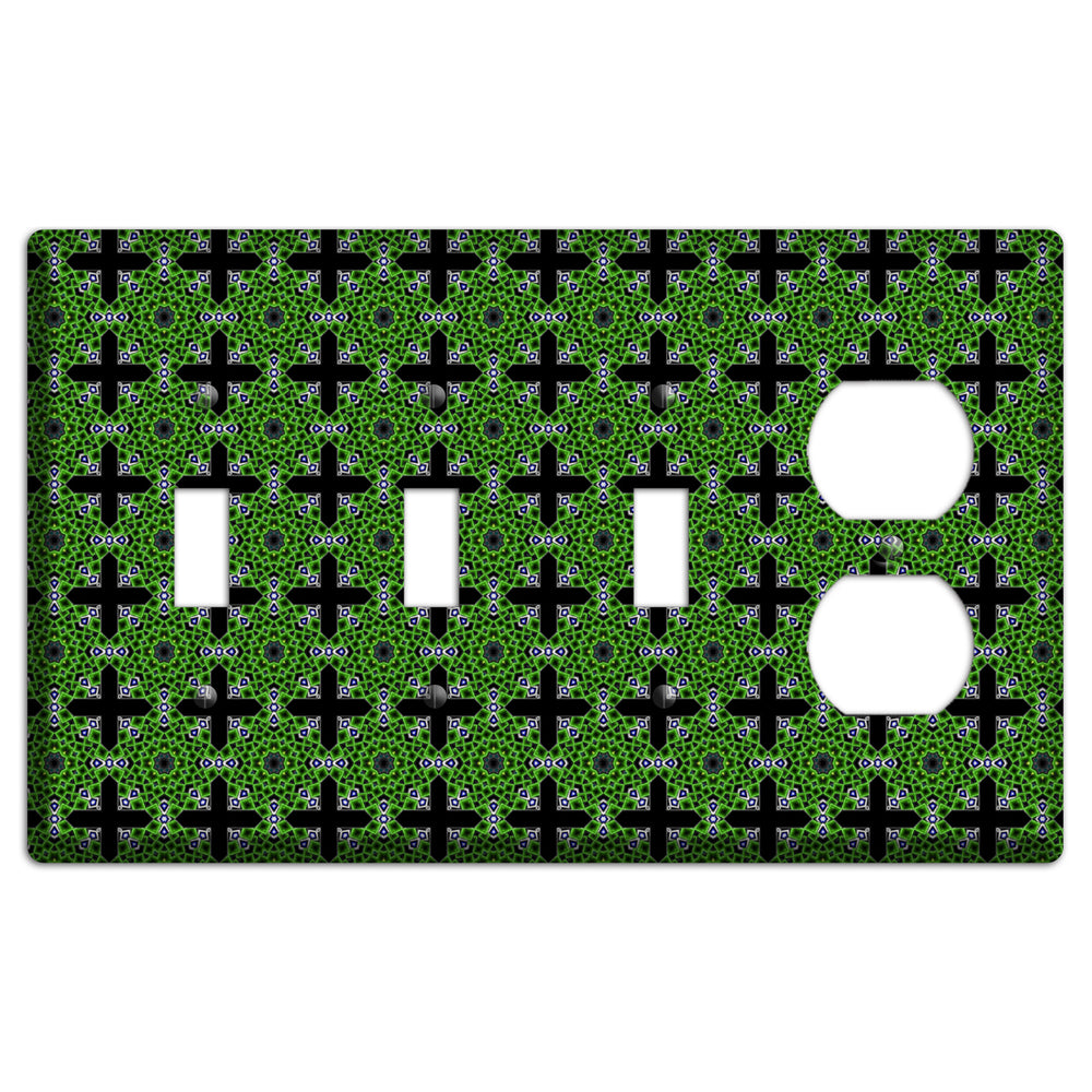 Green Foulard 3 3 Toggle / Duplex Wallplate
