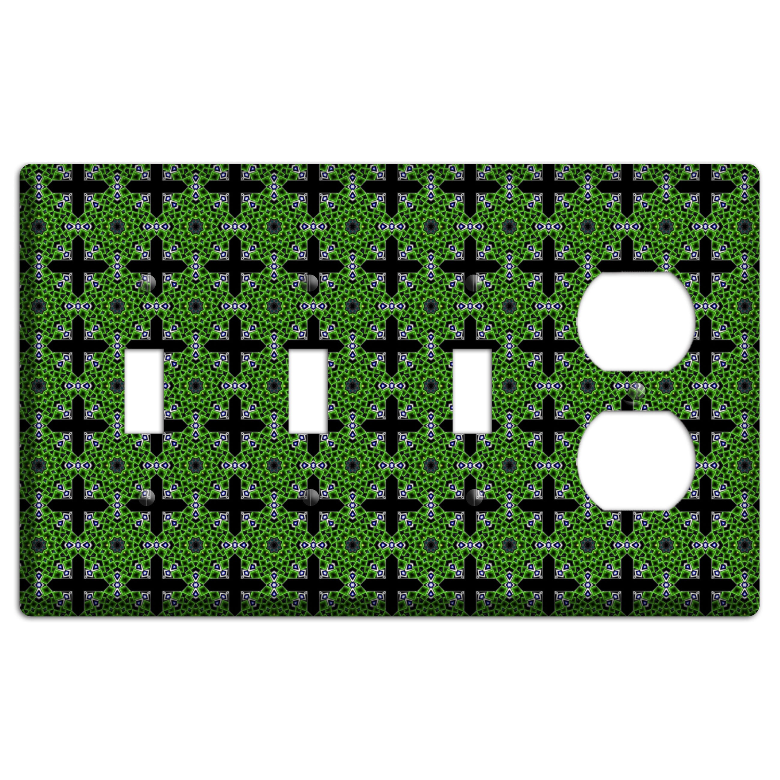 Green Foulard 3 3 Toggle / Duplex Wallplate