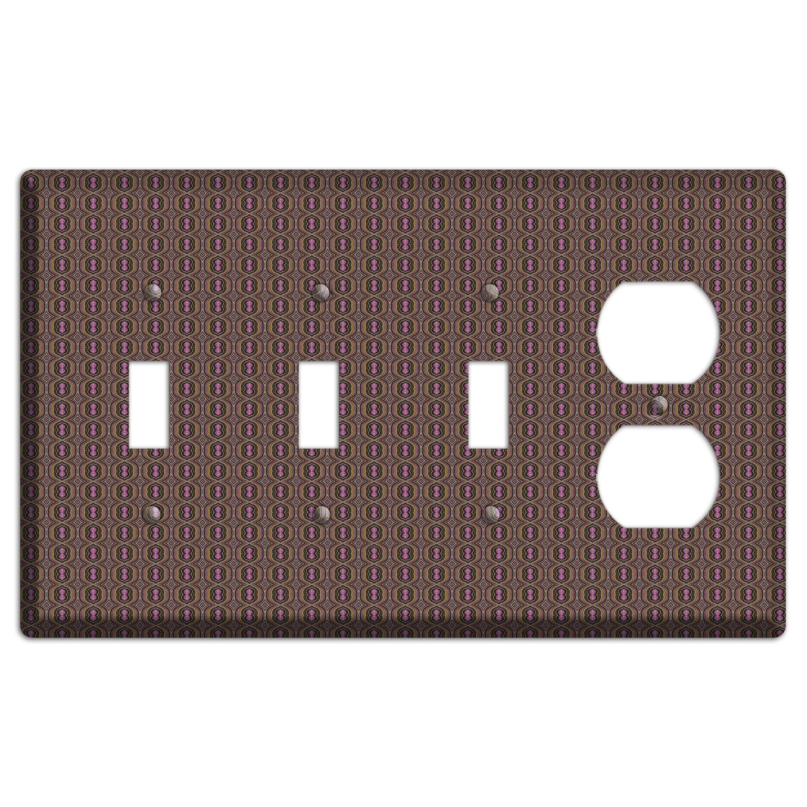 Brown Tapestry 3 Toggle / Duplex Wallplate