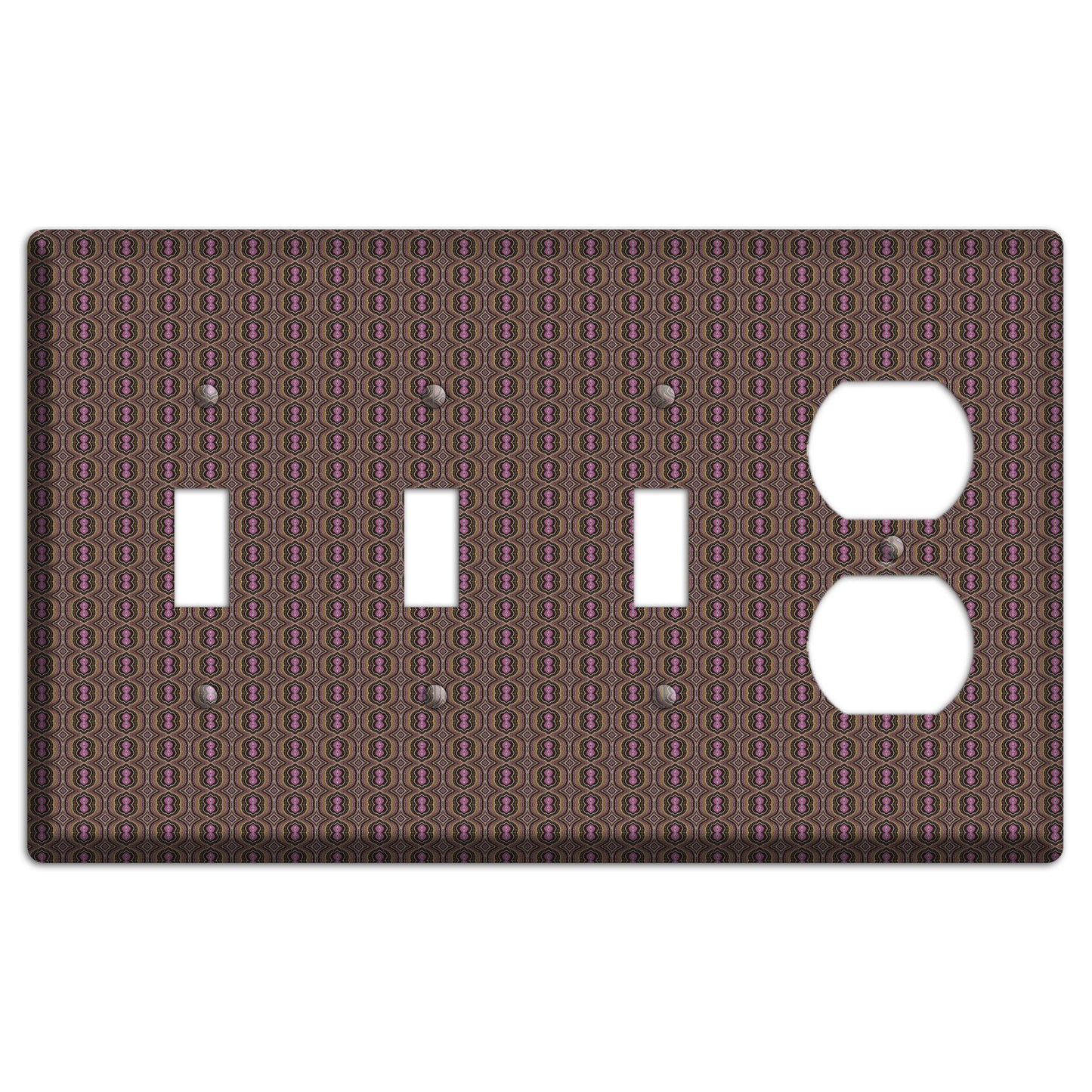 Brown Tapestry 3 Toggle / Duplex Wallplate