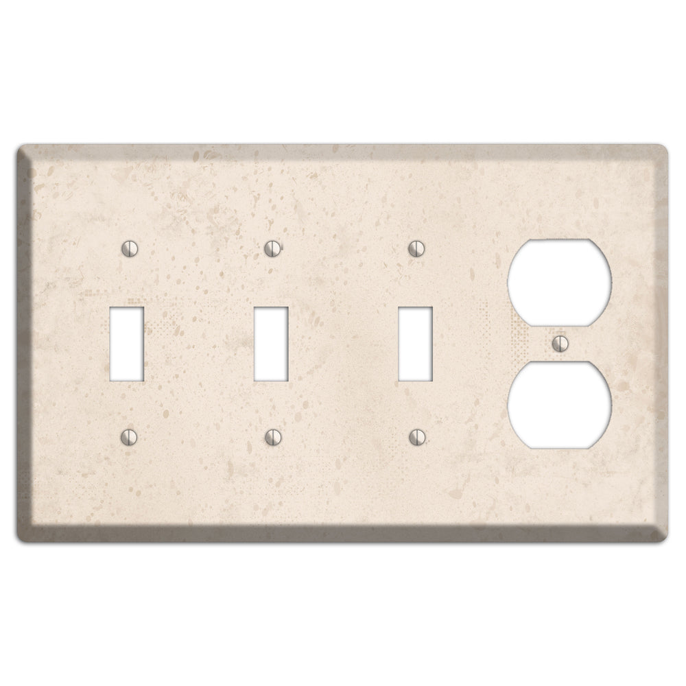 Bone Neutral Texture 3 Toggle / Duplex Wallplate