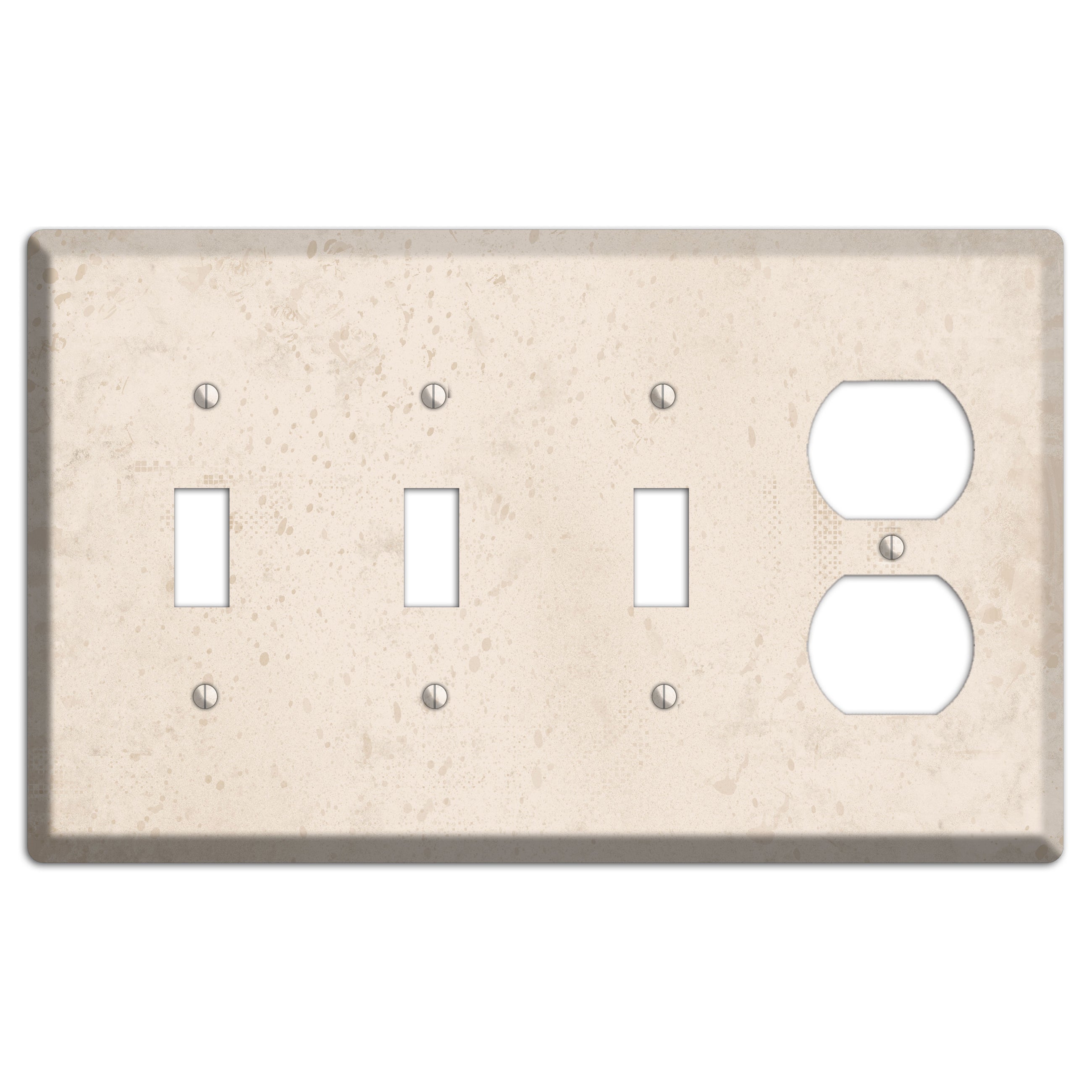 Bone Neutral Texture 3 Toggle / Duplex Wallplate