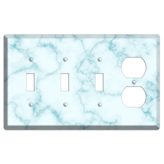Blue Stained Marble 3 Toggle / Duplex Wallplate