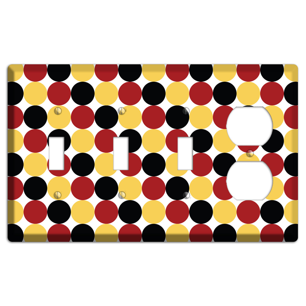 Burgundy Multi Angled Stripes 2 3 Toggle / Duplex Wallplate