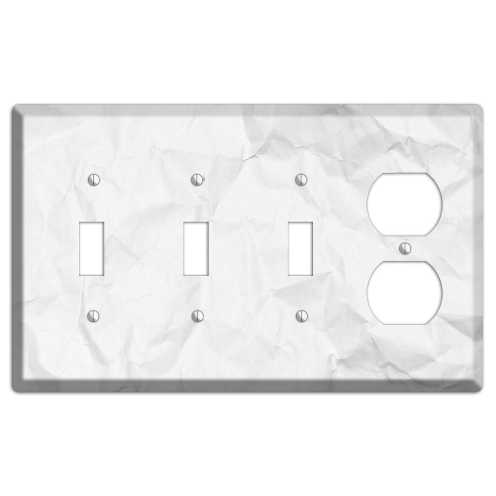 Seashell Crinkled Paper 3 Toggle / Duplex Wallplate