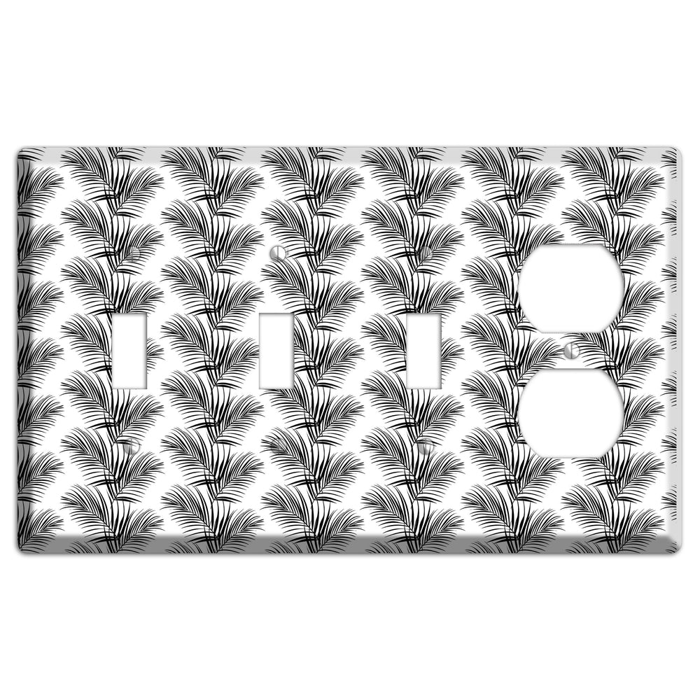 Leaves Style I 3 Toggle / Duplex Wallplate
