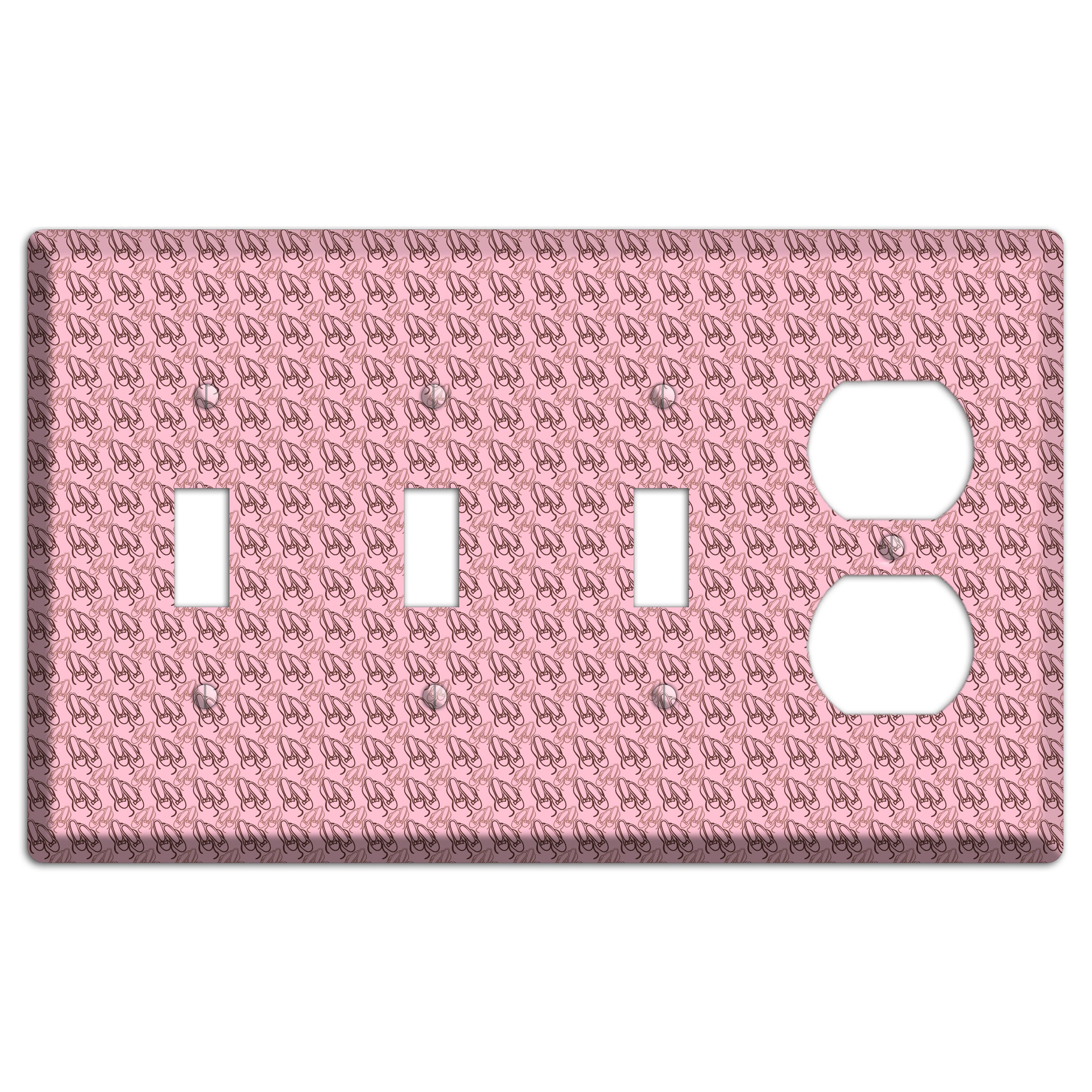 Pink Ballet Slippers 3 Toggle / Duplex Wallplate