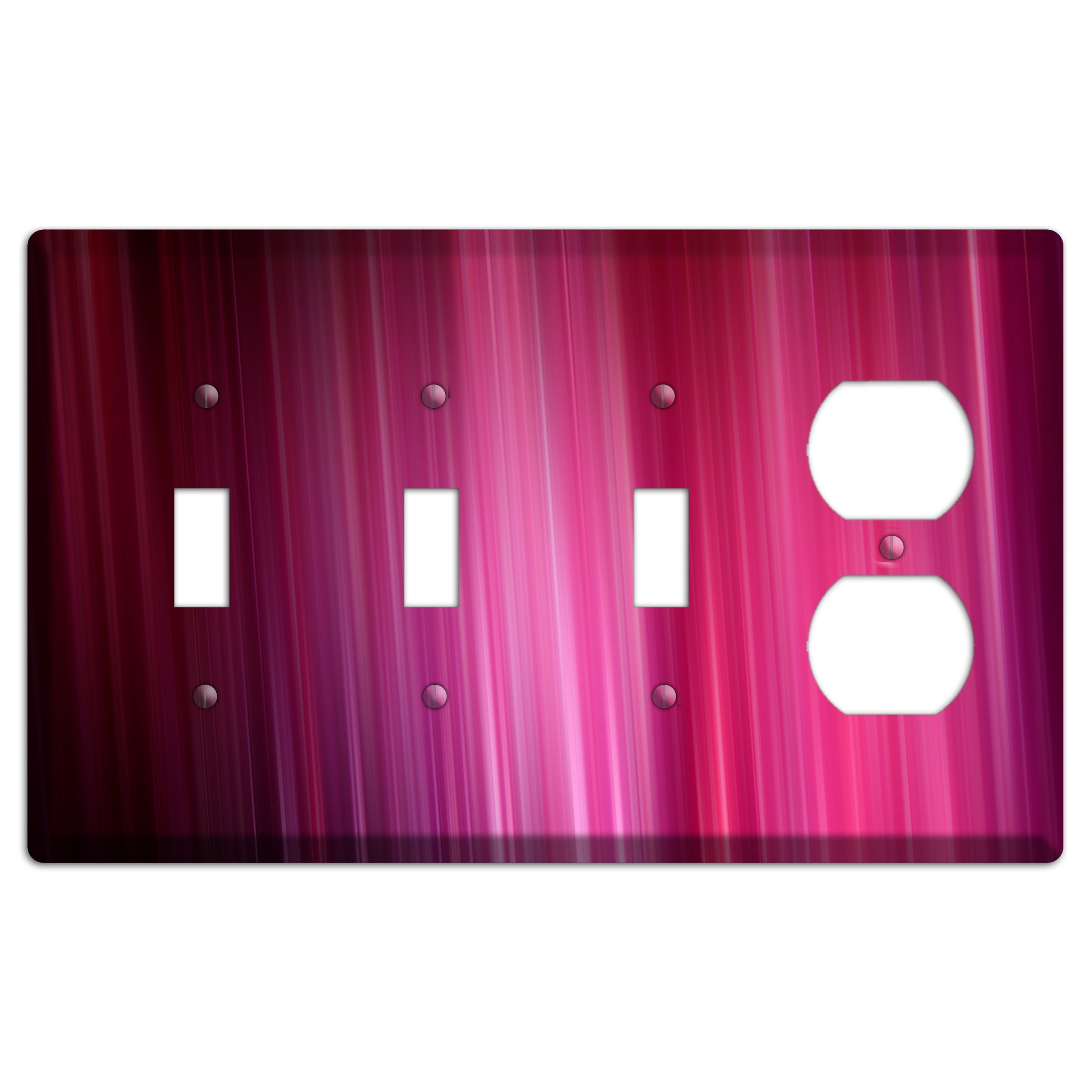 Fuschia Ray of Light 3 Toggle / Duplex Wallplate