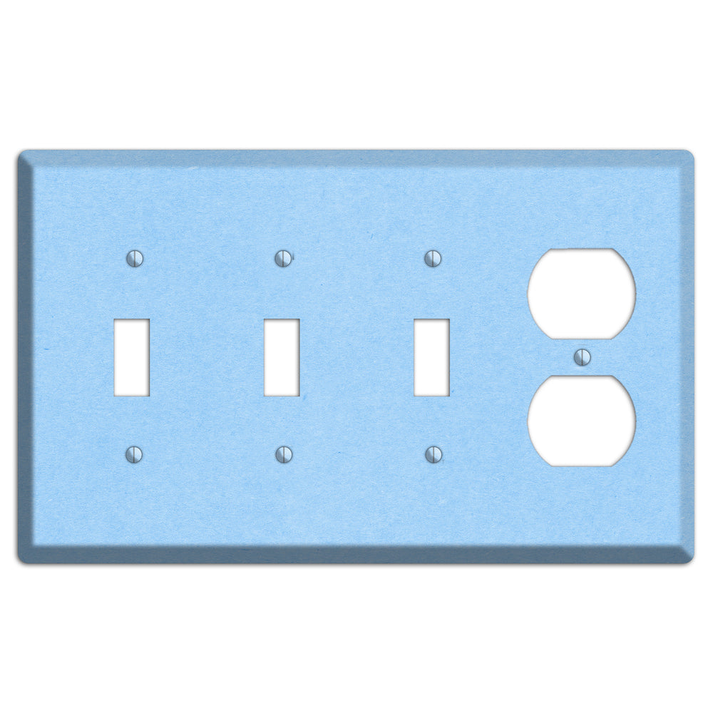 Light Sky Blue Kraft 3 Toggle / Duplex Wallplate
