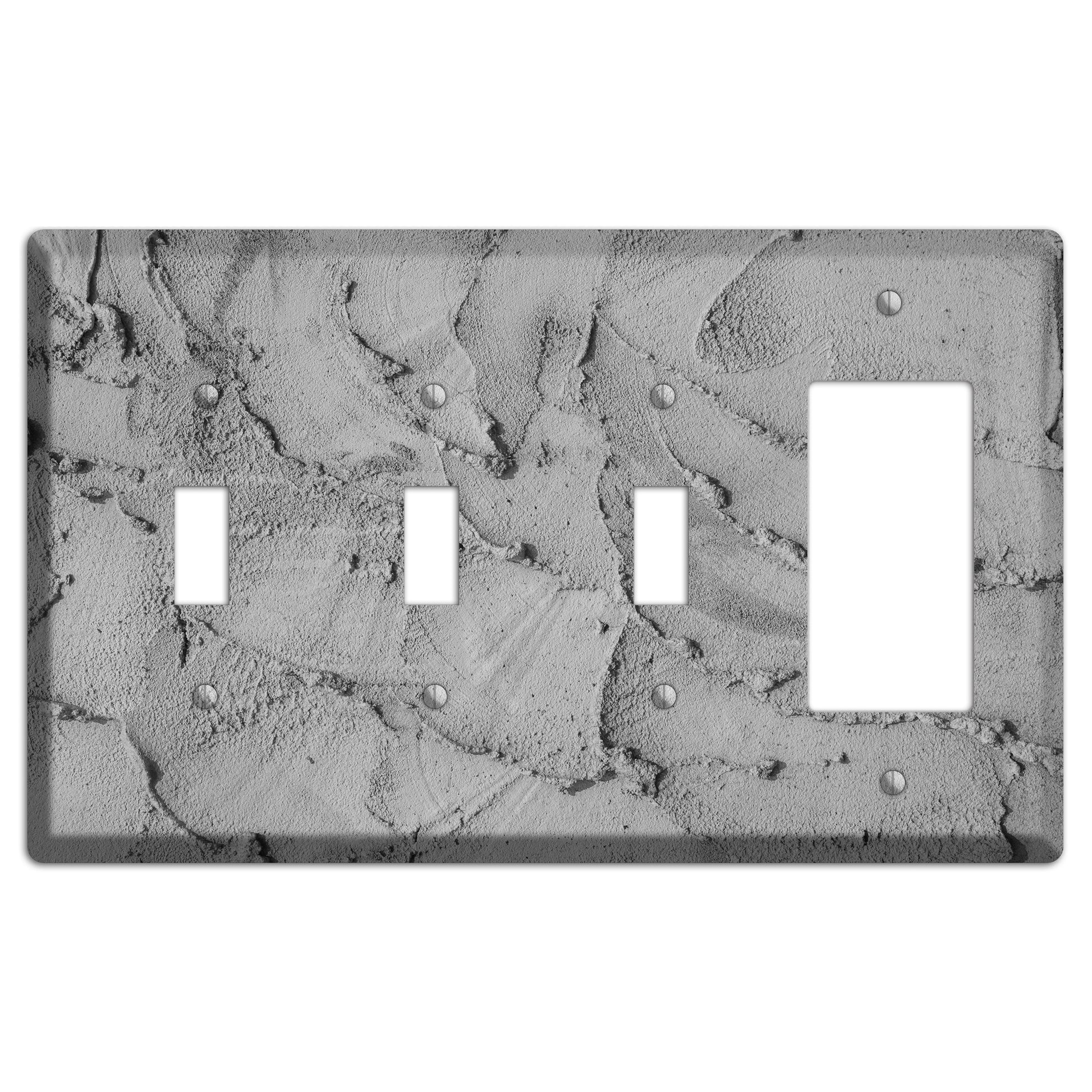 Plaster 8 3 Toggle / Rocker Wallplate
