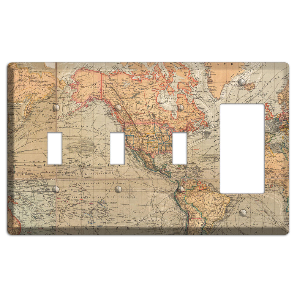 Pacific Ocean 3 Toggle / Rocker Wallplate