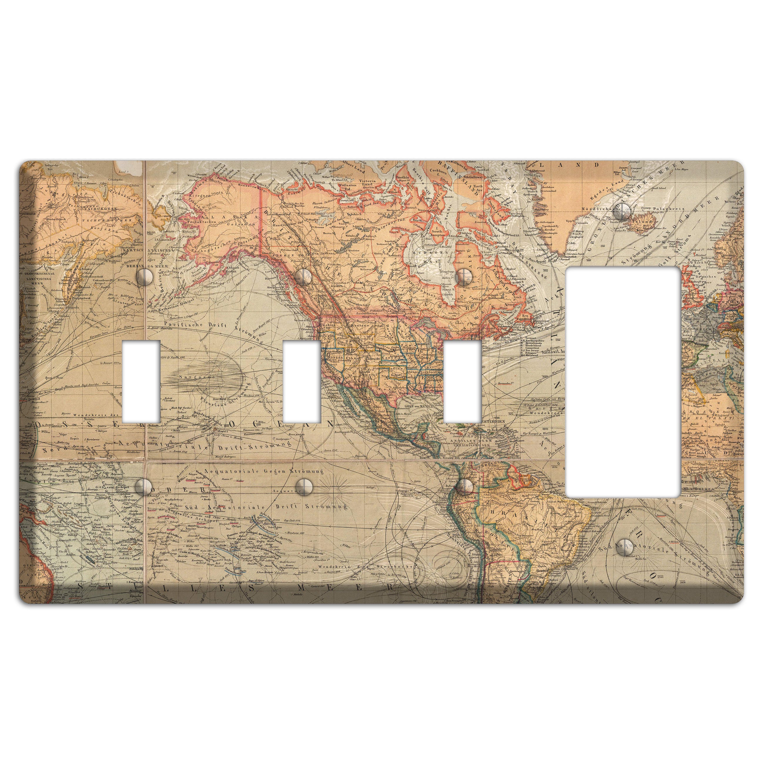 Pacific Ocean 3 Toggle / Rocker Wallplate