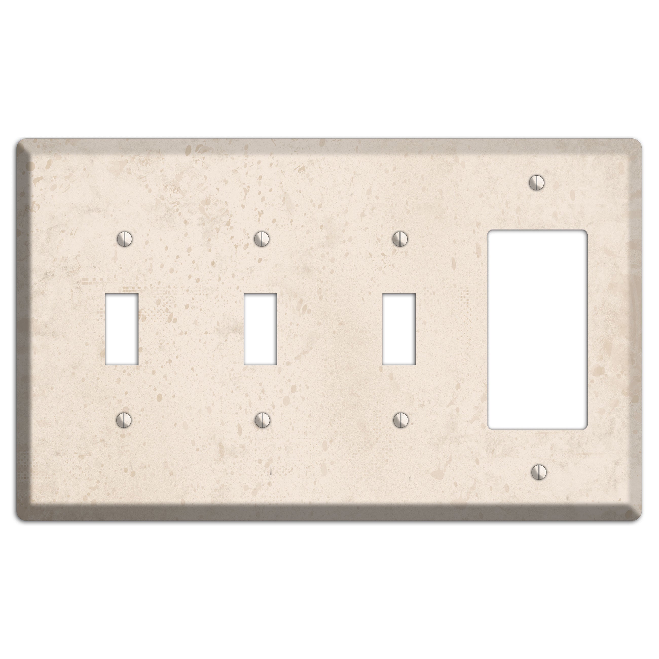 Bone Neutral Texture 3 Toggle / Rocker Wallplate