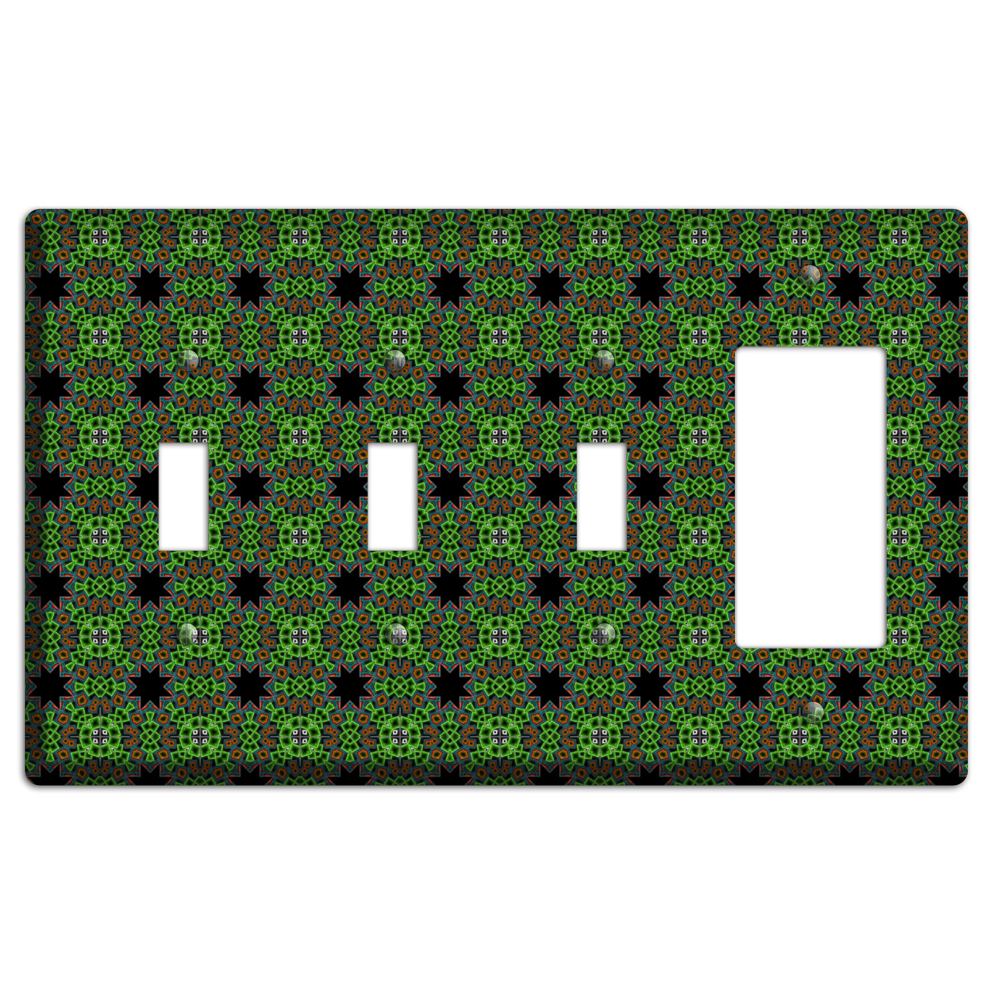 Green Foulard 2 3 Toggle / Rocker Wallplate