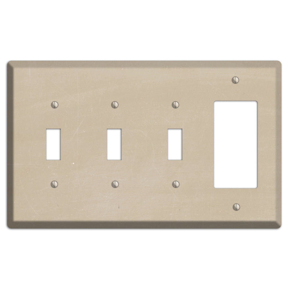Chalk Tan 3 Toggle / Rocker Wallplate