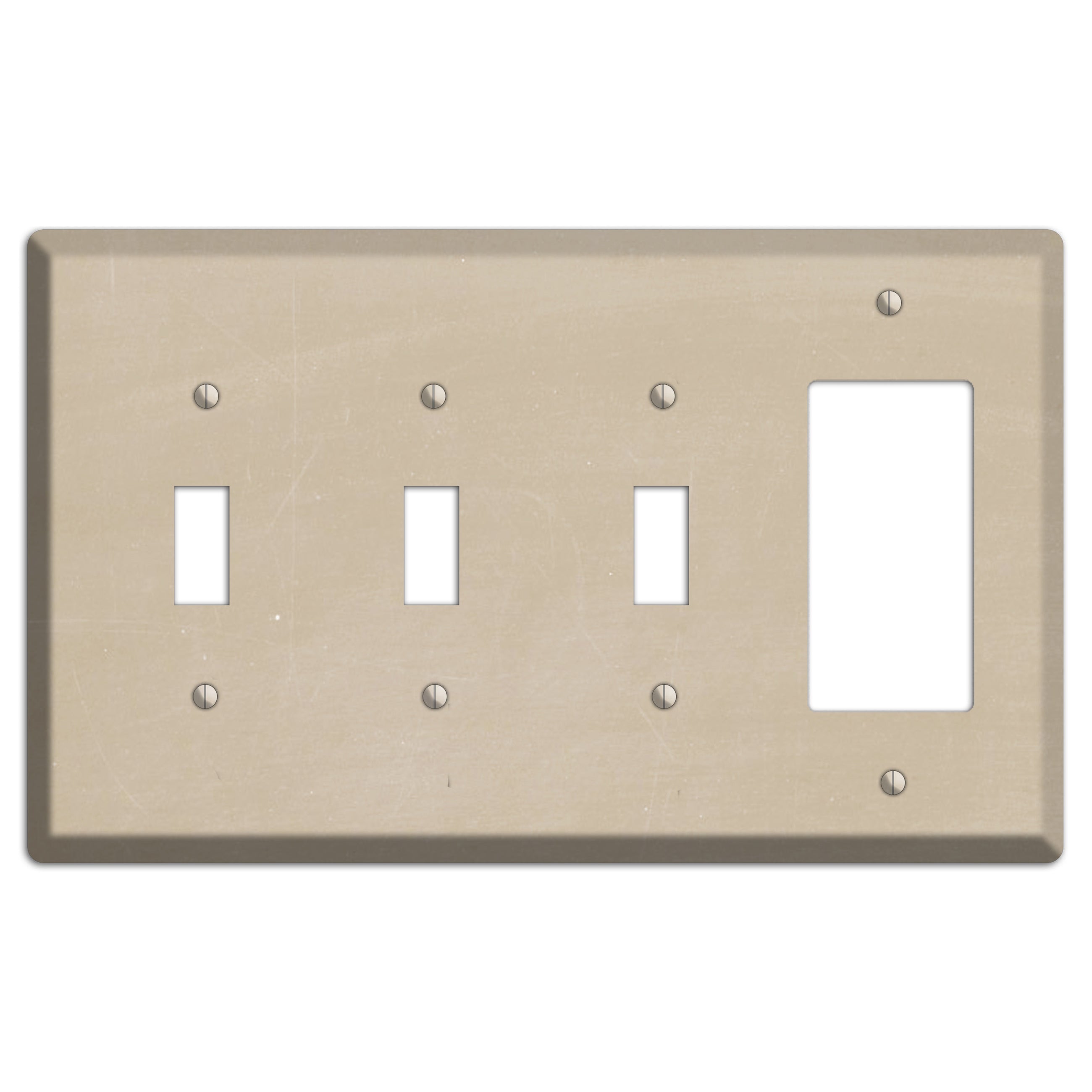 Chalk Tan 3 Toggle / Rocker Wallplate