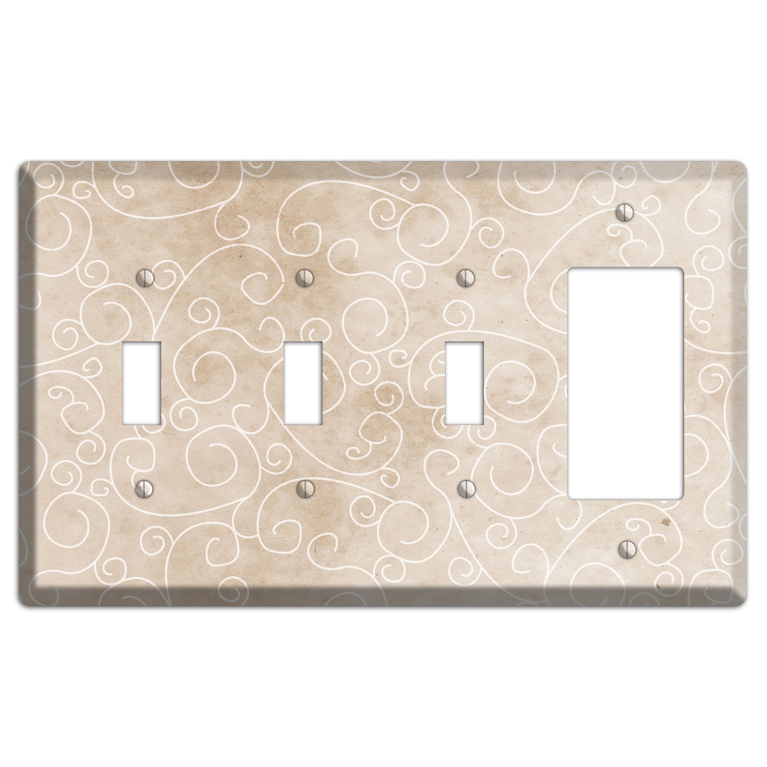 Wafer Neutral Texture 3 Toggle / Rocker Wallplate
