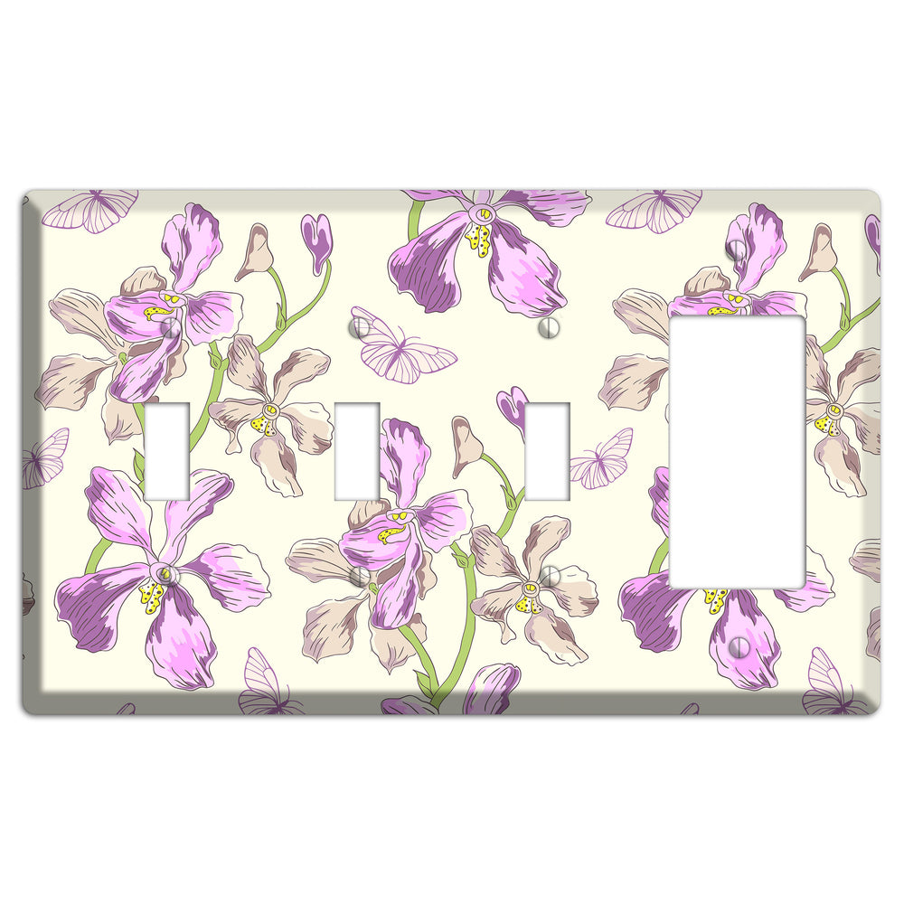 Orchid 3 Toggle / Rocker Wallplate