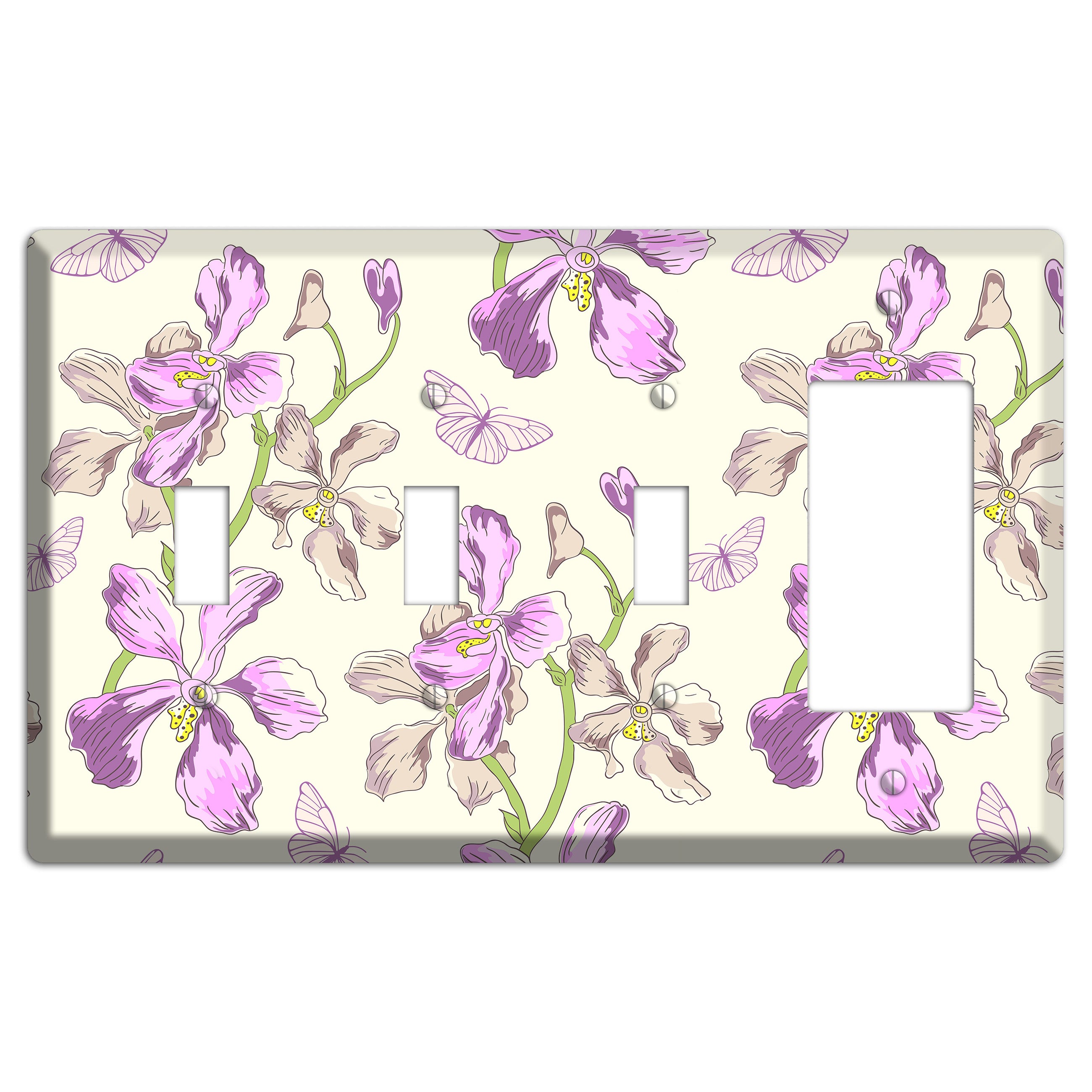Orchid 3 Toggle / Rocker Wallplate