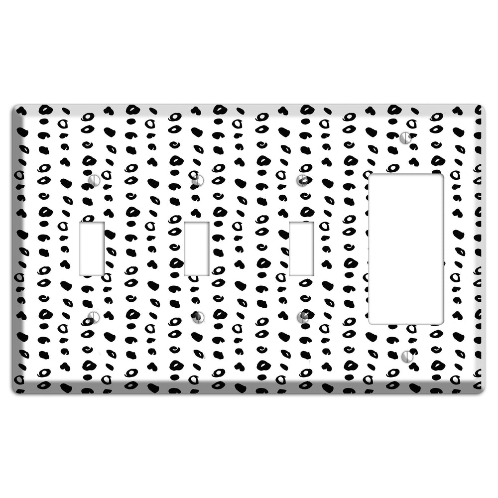 Ink Drops 10 3 Toggle / Rocker Wallplate