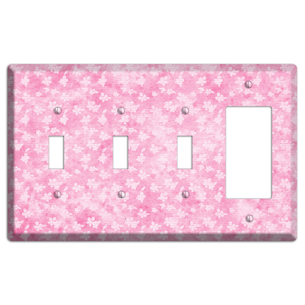 Cupid Pink Texture 3 Toggle / Rocker Wallplate