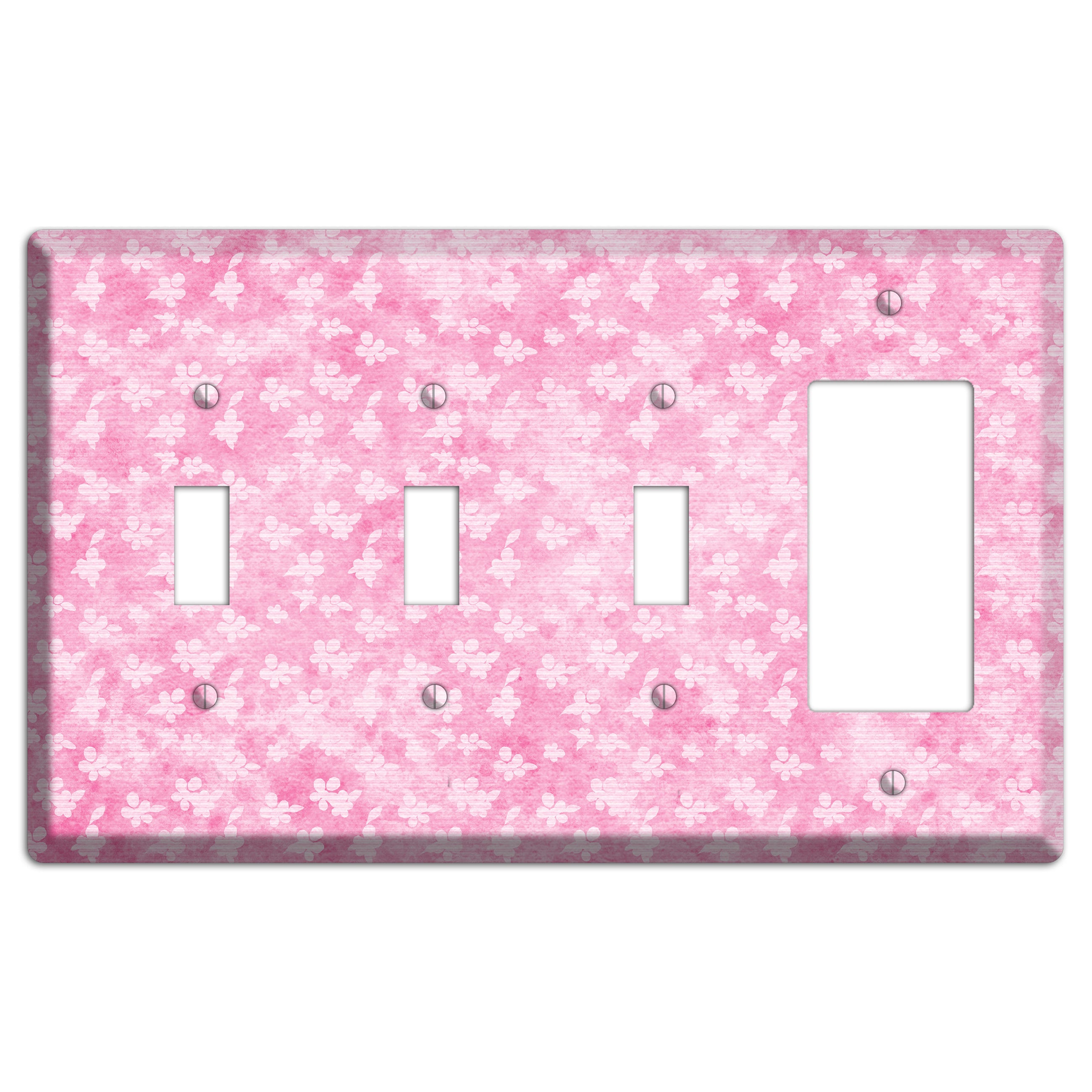 Cupid Pink Texture 3 Toggle / Rocker Wallplate