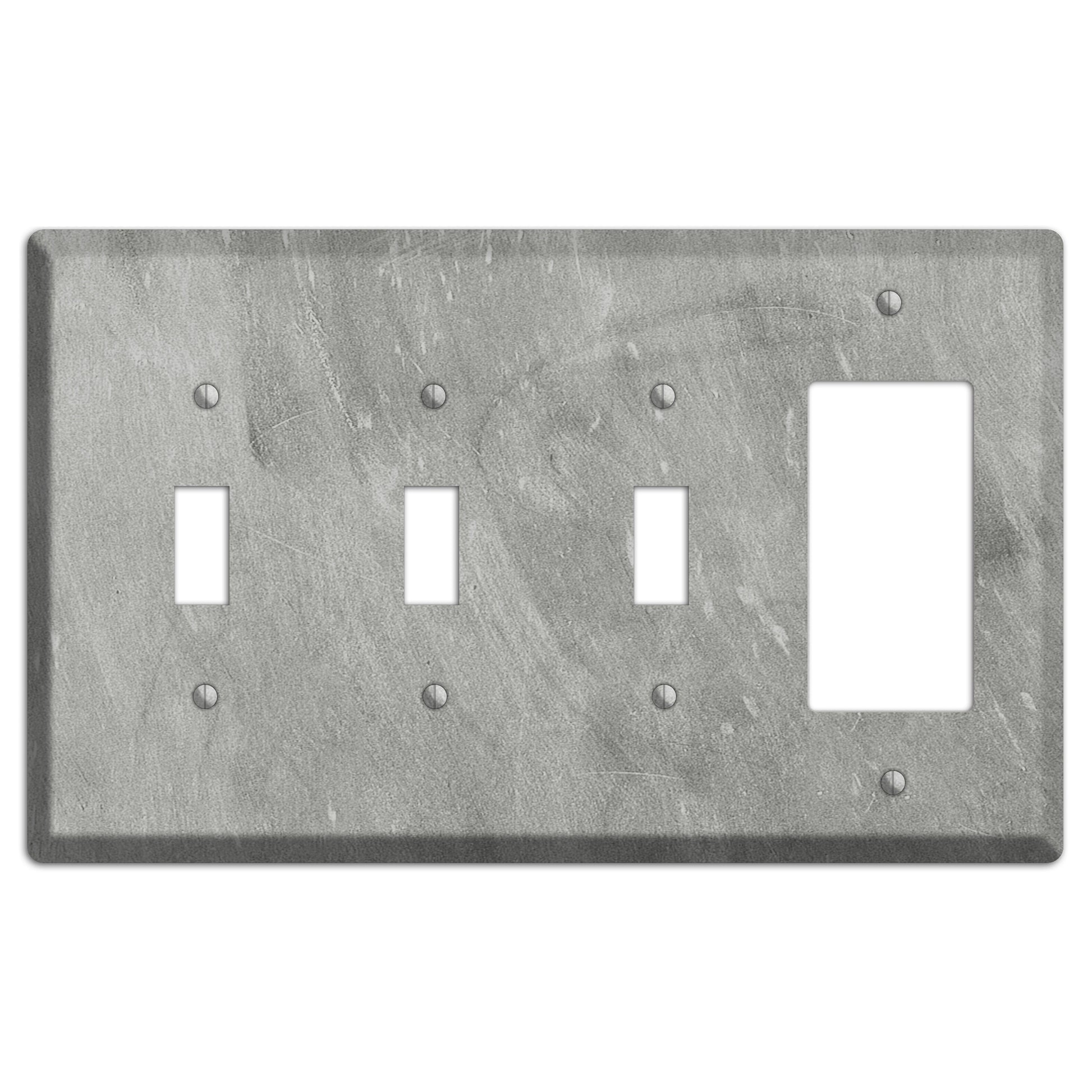 Chalk Grey 3 Toggle / Rocker Wallplate