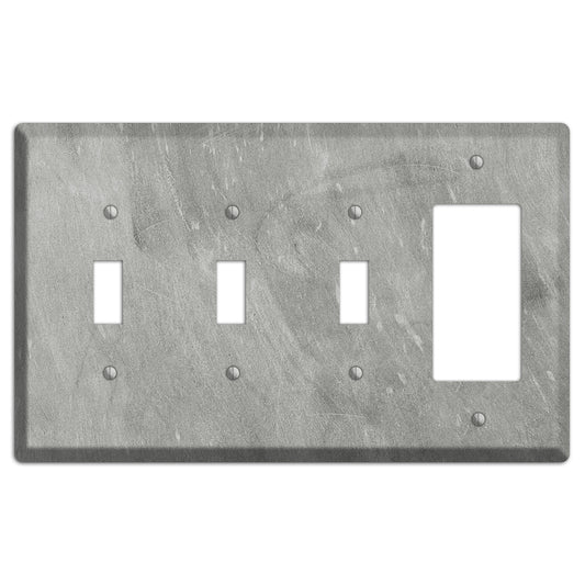 Chalk Grey 3 Toggle / Rocker Wallplate