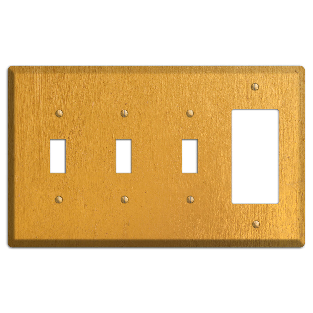 Gold Concrete 3 Toggle / Rocker Wallplate