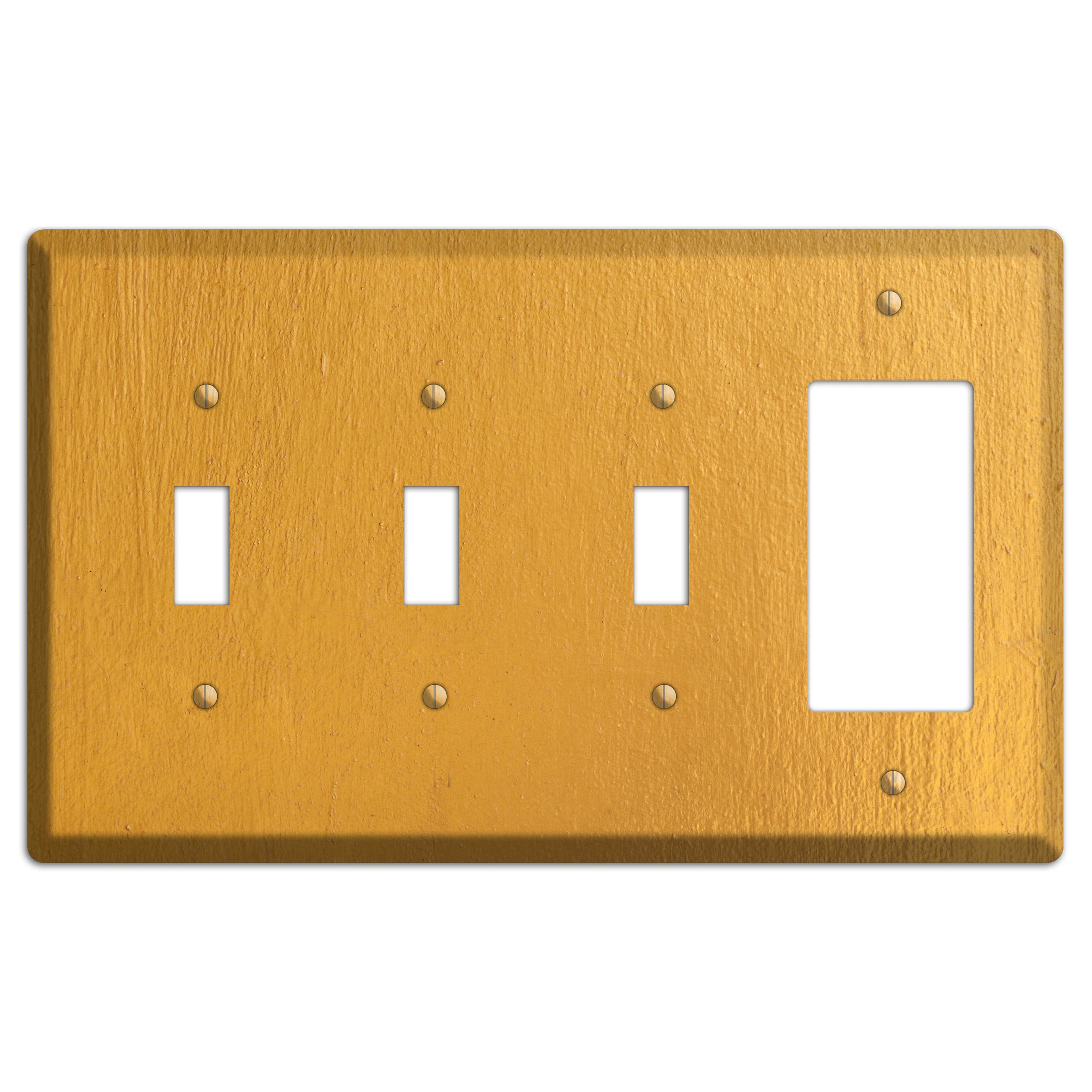 Gold Concrete 3 Toggle / Rocker Wallplate