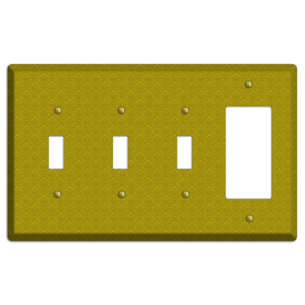 Mustard Cartouche 3 Toggle / Rocker Wallplate