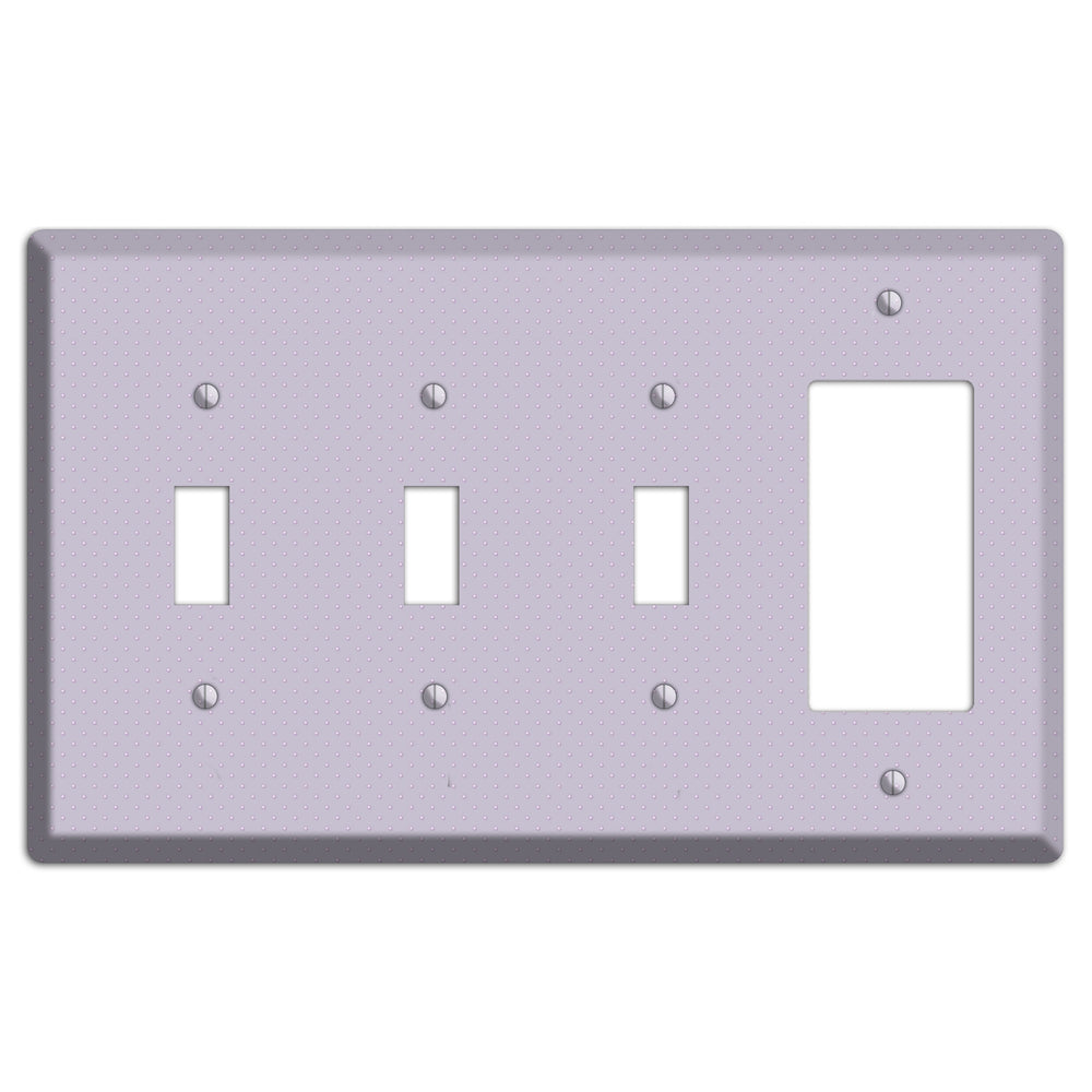 Lavender with Tiny Dots 3 Toggle / Rocker Wallplate