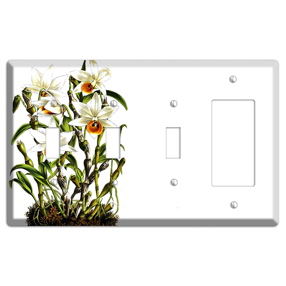 Dendrobium 3 Toggle / Rocker Wallplate
