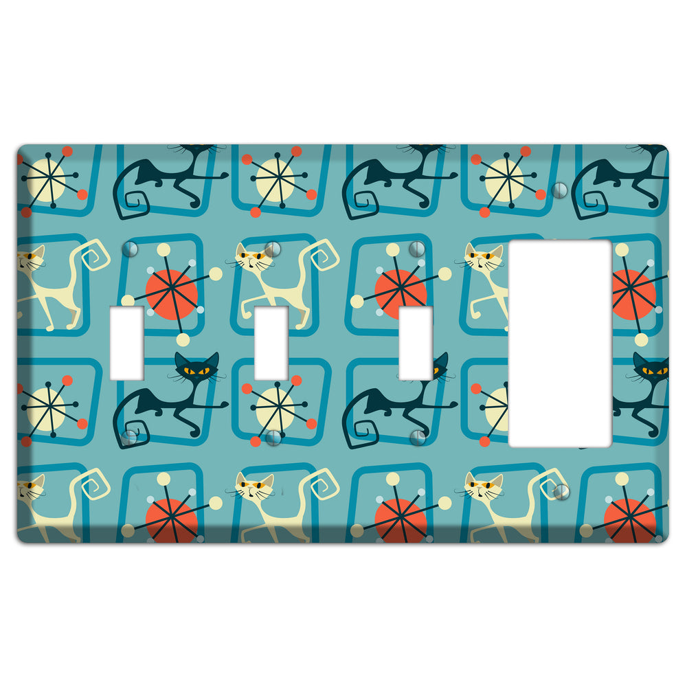 Relaxing Kitties 3 Toggle / Rocker Wallplate