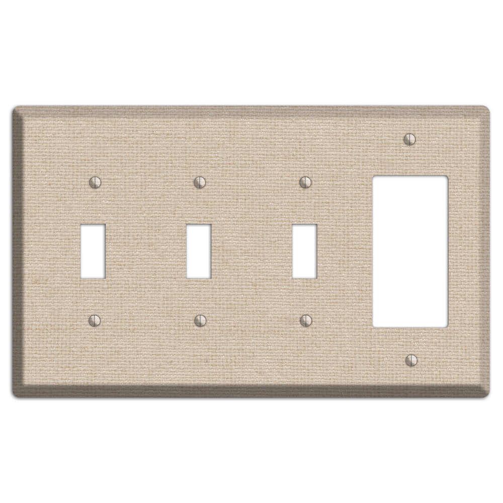 Vanilla Neutral Texture 3 Toggle / Rocker Wallplate